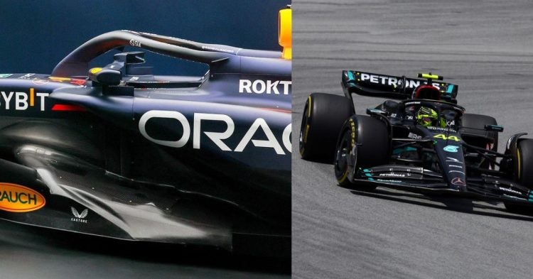 Red Bull RB20 and Mercedes W14