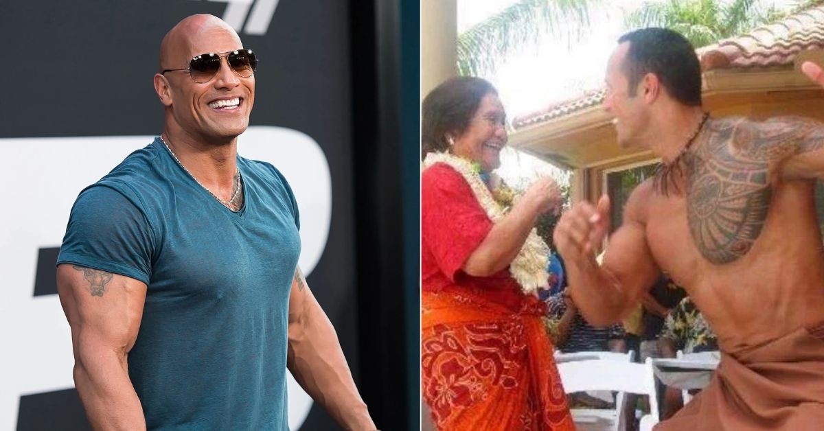 The Rock with his grandmother