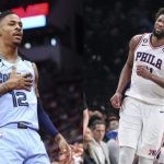Philadelphia 76ers' Joel Embiid and Memphis Grizzlies' Ja Morant
