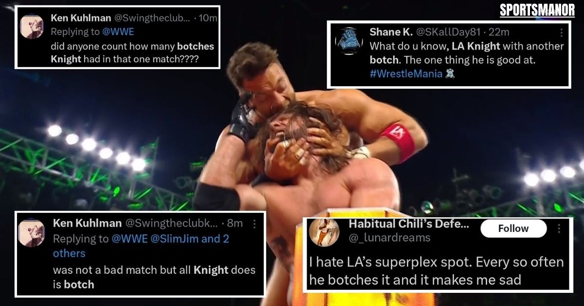 Fans aren't happy with LA Knight for his botches against AJ Styles