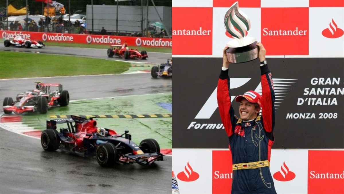 Italian GP 2008 (left), Sebastian Vettel (right) (Credits- Motorsport Images, MAXF1.net)