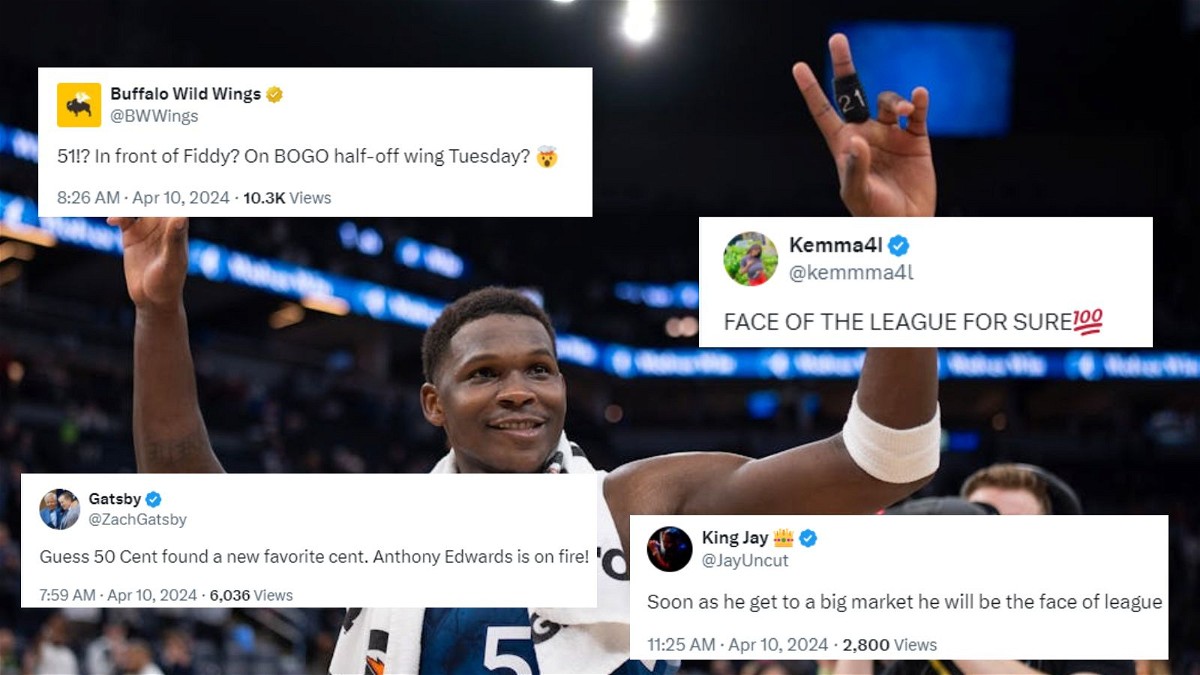 Fans react to Anthony Edwards' first 50-point game
