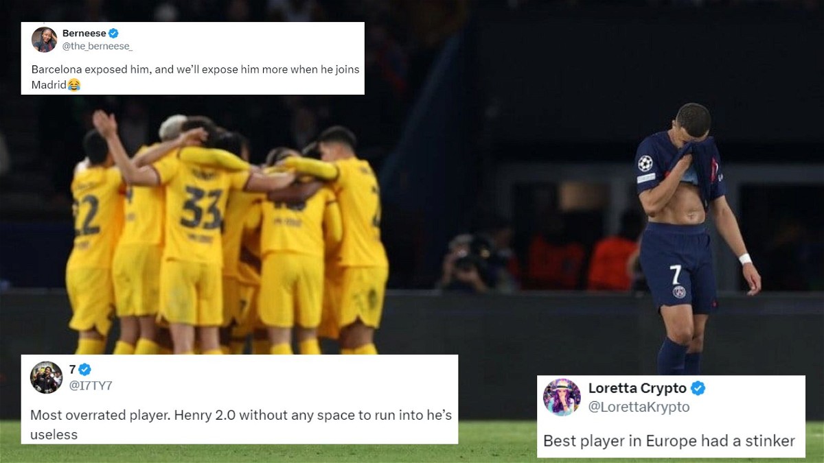Fans react to Kylian Mbappe's dismal display against FC Barcelona