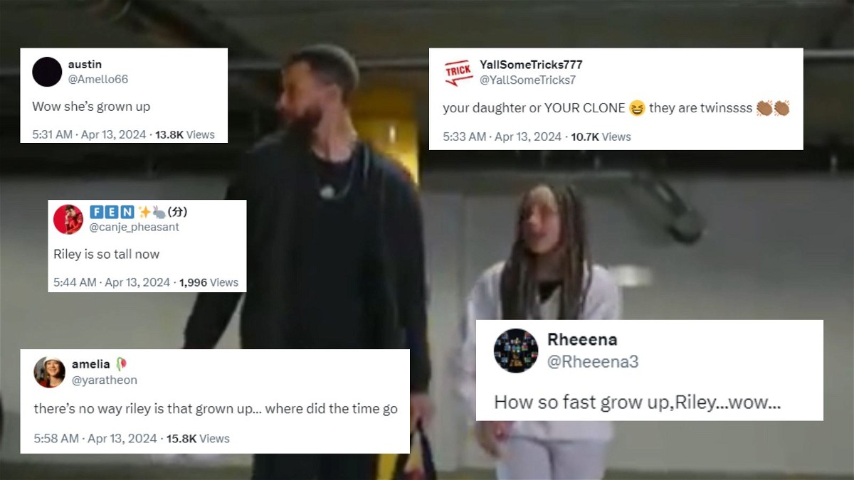 Fans' reactions to Steph Curry and Riley Curry