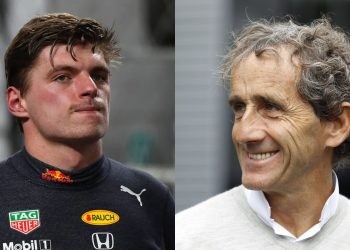 Max Verstappen and Alain Prost
