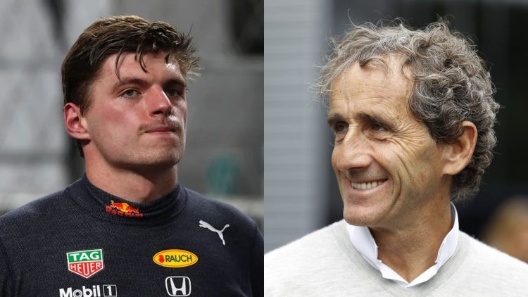 Max Verstappen and Alain Prost