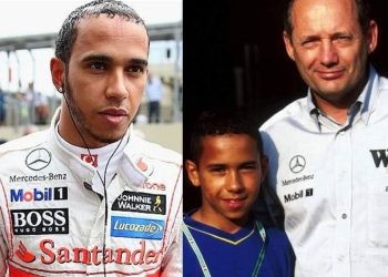 Lewis Hamilton (left), Hamilton with Ron Dennis (right) (Credits- The Telegraph, X)