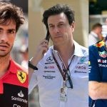 Carlos Sainz (left), Toto Wolff (center), Christian Horner (right) (Credits- Reddit, News18, Red Bull)
