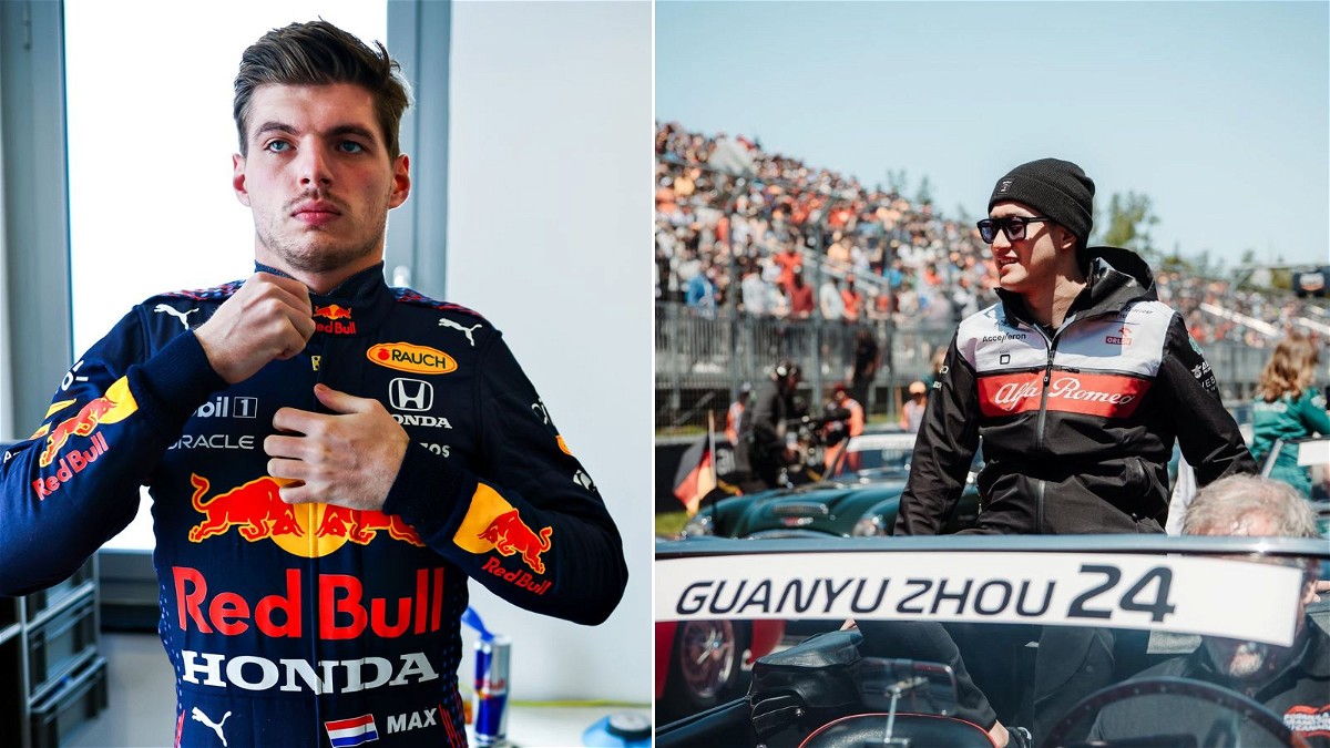 Max Verstappen (Left) and Zhou Guanyu (Right)