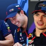 Max Verstappen with Sergio Perez (left), Verstappen (right) (Credits- News24, Reddit)