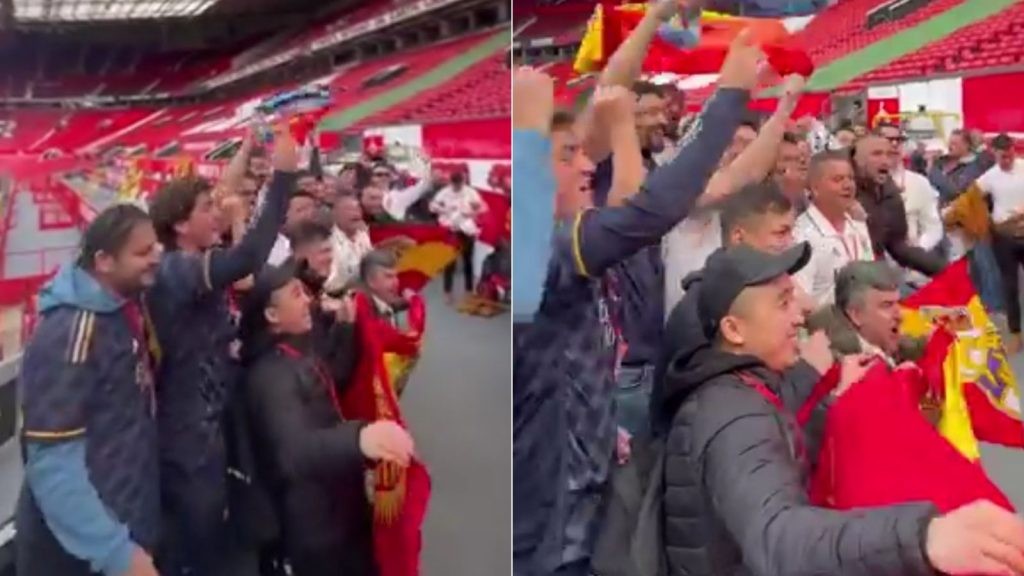WATCH: Real Madrid Fans Turn up at Old Trafford Hours Before UCL Quarter-Final Clash Against Manchester City