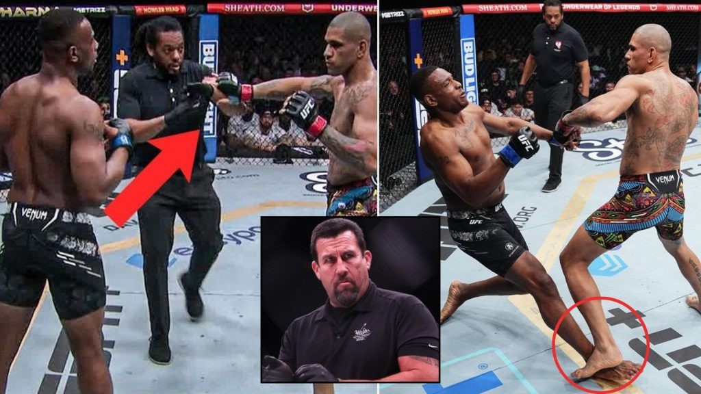 Fresh Controversy Surrounding Alex Pereira’s KO of Jamahal Hill Prompts Referee Big John McCarthy to Step in for Herb Dean’s Defence