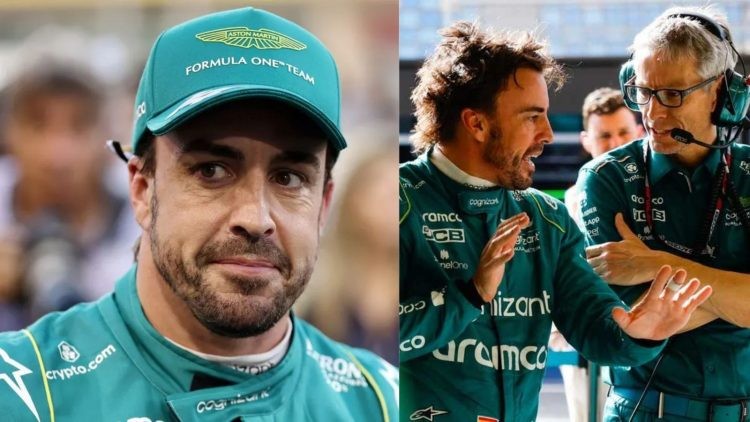 Fernando Alonso (left), Alonso with Mike Krack (right) (Credits- The Mirror, SPORT)
