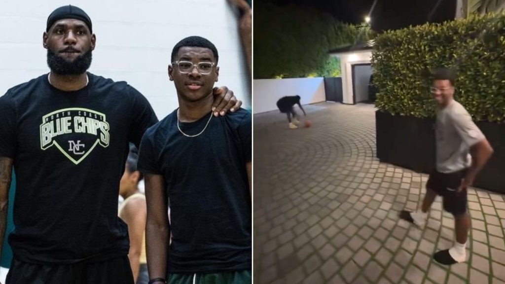 LeBron James Plays Basketball With Bryce in His Backyard and NBA Fans Can’t Help but Notice Their “Wholesome” Relationship