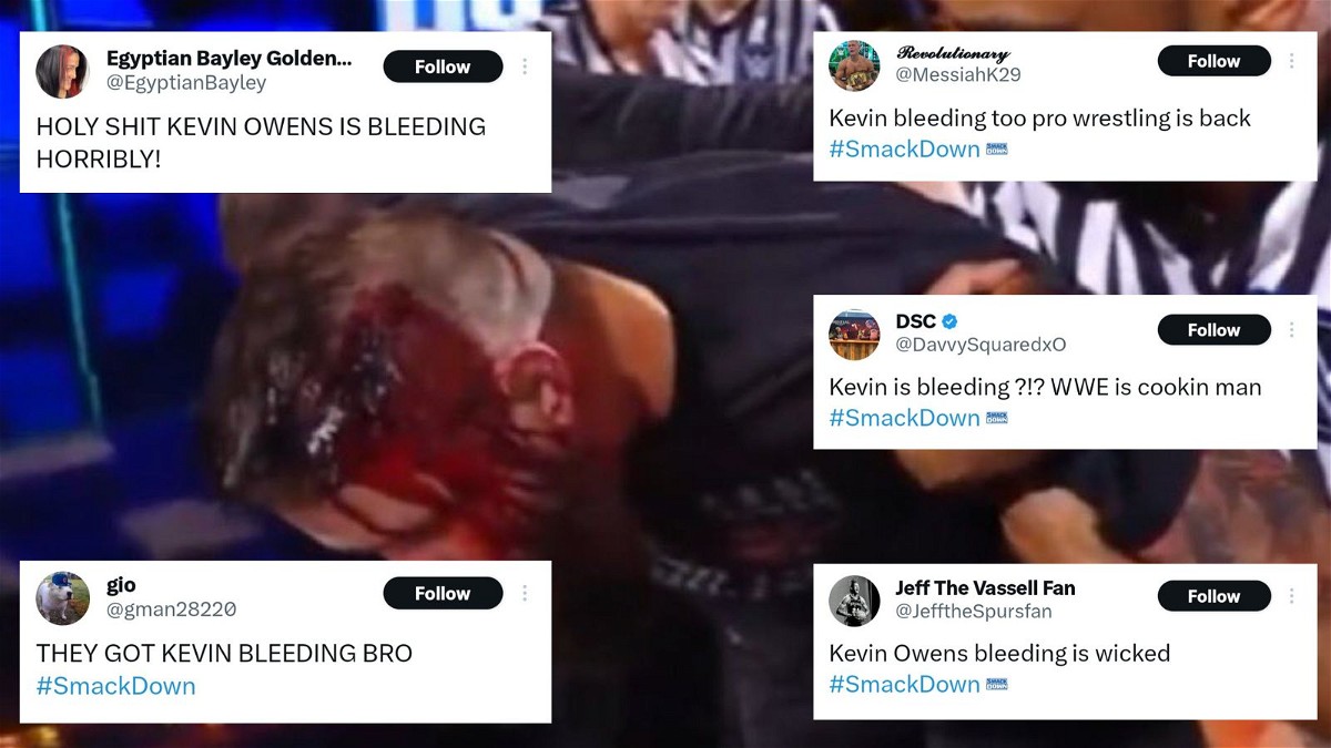 WWE fans react to Kevin Owens bleeding on SmackDown