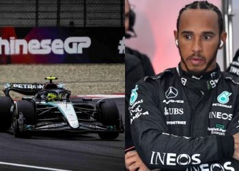 Chinese Grand Prix 2024 (left), Lewis Hamilton (right) (Credits- Total Motorsport, IndiaToday)