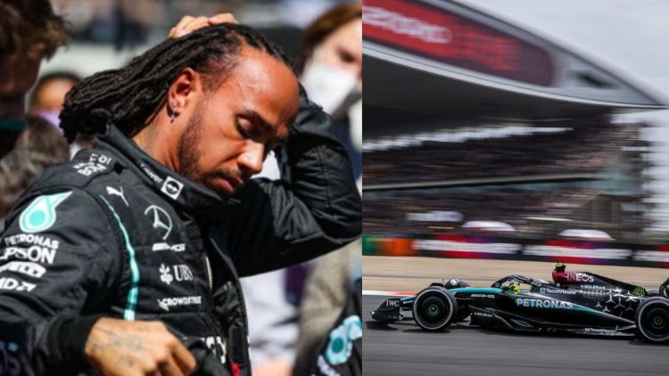 Lewis Hamilton (left), Chinese Grand Prix 2024 (right) (Credits- The Guardian, PlanetF1)