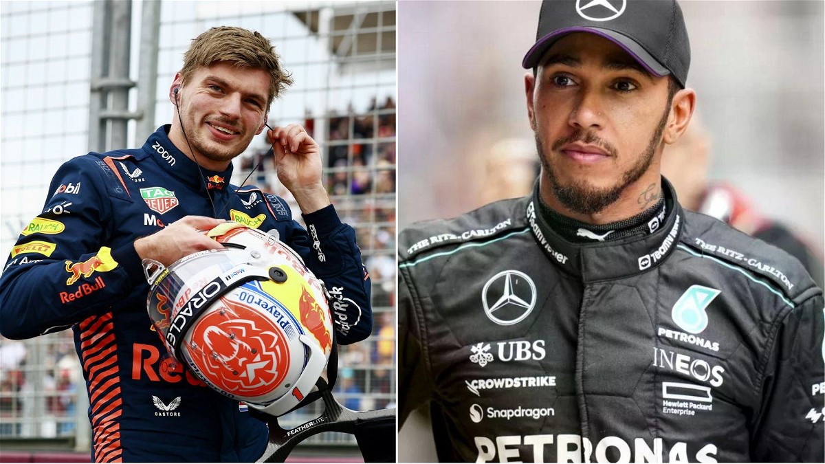Max Verstappen (Left) and Lewis Hamilton (Right)