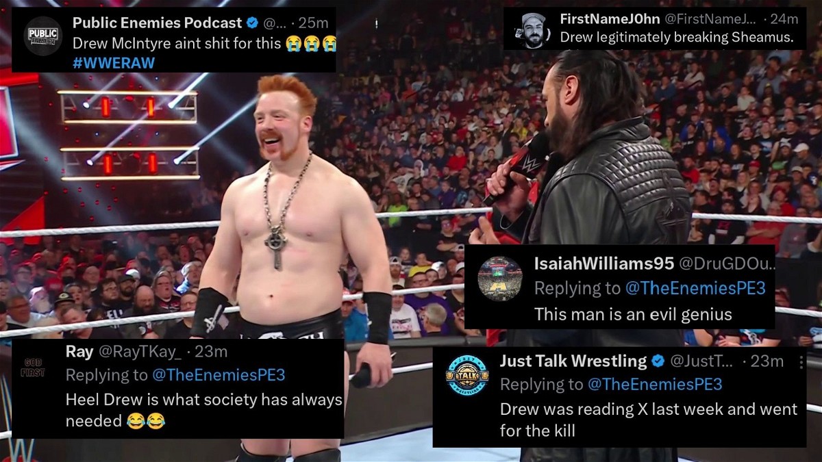 Fans react to Drew McIntyre's fatshaming comments about Sheamus