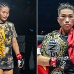 Stamp Fairtex (left) and Xiong Jing Nan (right).