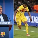 FC Barcelona president Joan Laporta-Lamine Yamal
