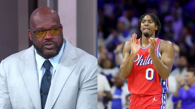 Shaquille O'Neal and Tyrese Maxey