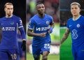 Chelsea stars Mykhailo Mudryk, Moises Caicedo, and Enzo Fernandez