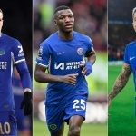 Chelsea stars Mykhailo Mudryk, Moises Caicedo, and Enzo Fernandez