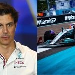 Toto Wolff (left), Mercedes at Miami Grand Prix (right) (Credits- GPFans, X)