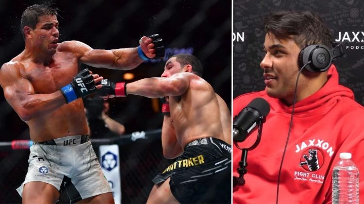 Paulo Costa takes on Robert Whittaker at UFC 298 (L) Costa on the JAXXON Podcast (R)