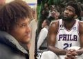 Kelly Oubre Jr. and Joel Embiid
