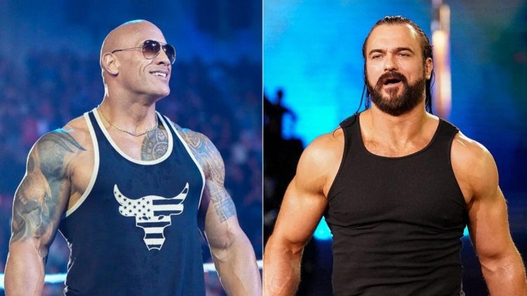The Rock and Drew McIntyre