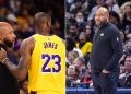 LA Lakers' LeBron James and Darvin Ham