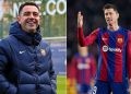 FC Barcelona coach Xavi Hernandez-Robert Lewandowski
