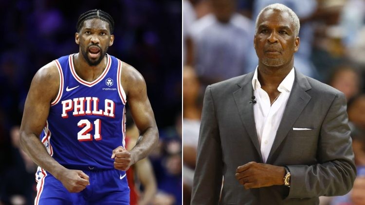 Joel Embiid and Charles Oakley (Credits - Getty Images and Sports Illustrated)