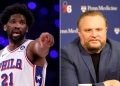 Joel Embiid and Sixers president Daryl Morey