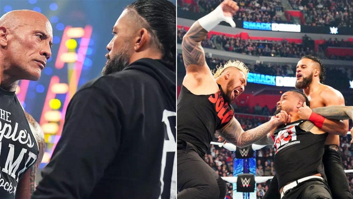 The Rock, Roman Reigns and The Bloodline (Credits WWE and Forbes)