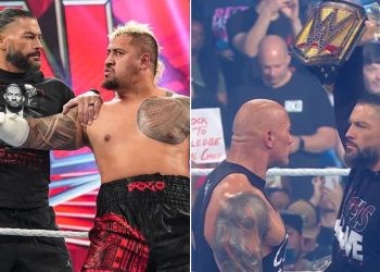 Roman Reigns, Solo Sikoa and The Rock