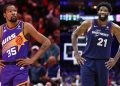 Phoenix Suns' Kevin Durant and Philadelphia 76ers' Joel Embiid