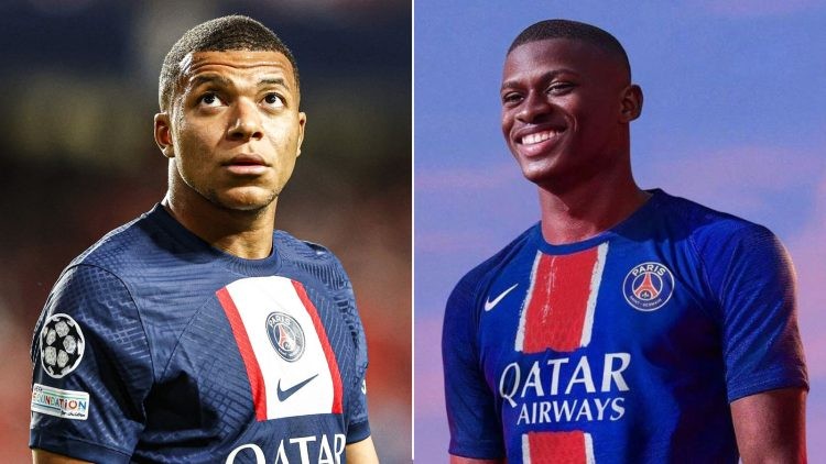 Kylian Mbappe and PSG player