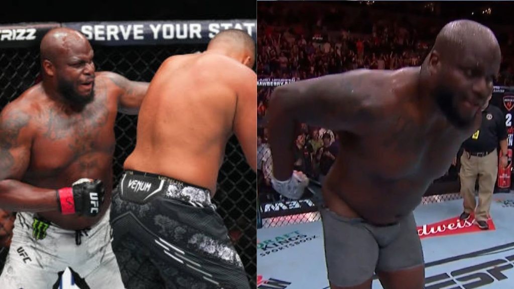 Derrick Lewis Post Fight Celebration Goes a Little Too NSFW Than Expected After a Vicious KO Against Rodrigo Nascimento