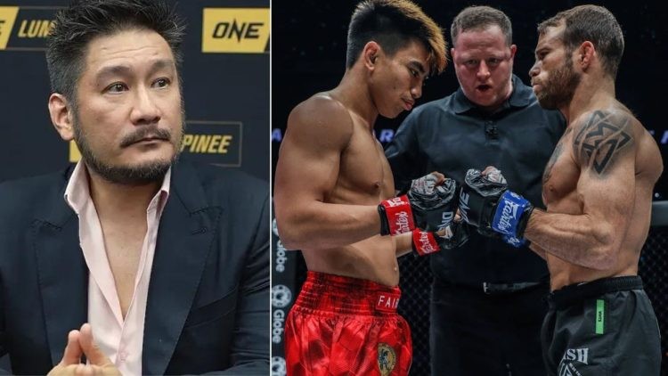 Chatri Sityodtong (left) and Pacio vs. Brooks face off (right)