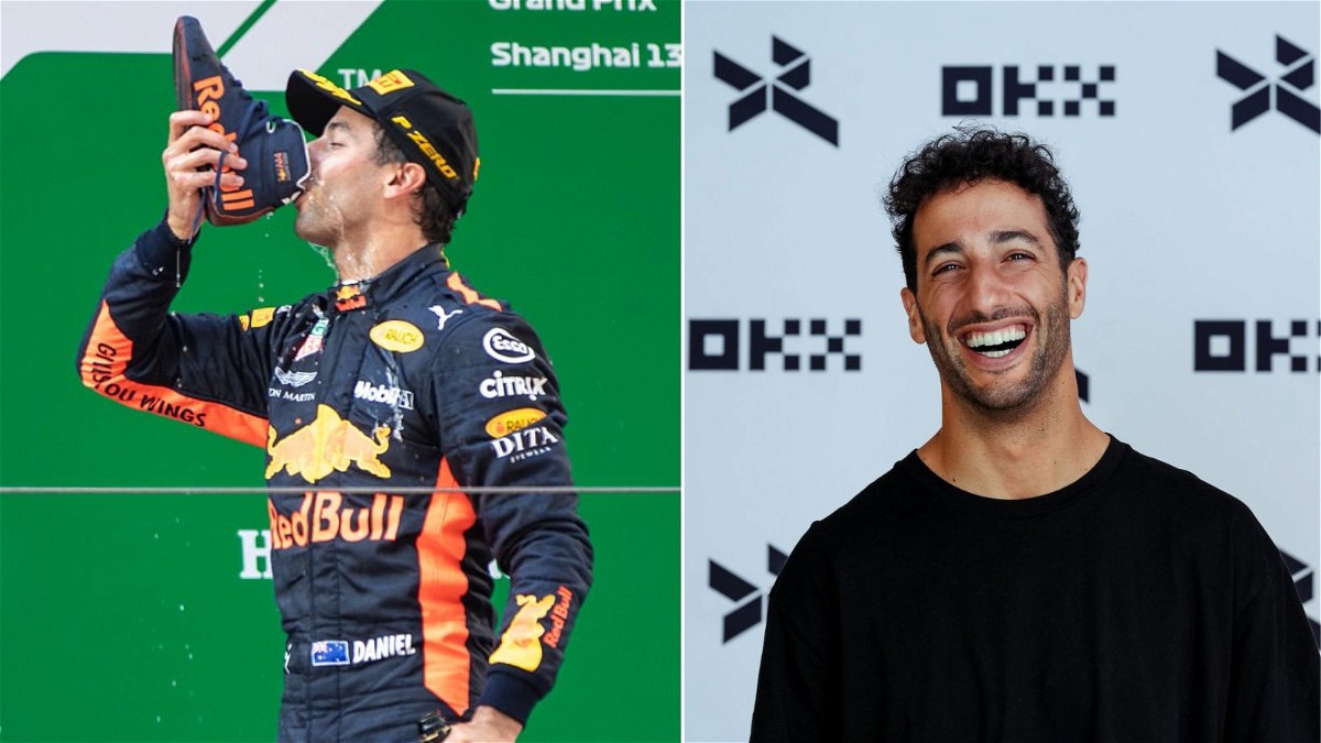 Daniel Ricciardo's famous celebration - the Shoey