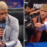 Cody Rhodes and Logan Paul on SmackDown's recent episode
