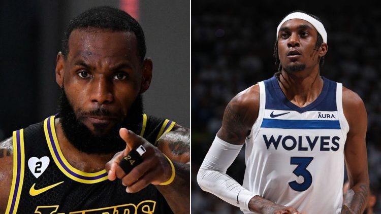 LeBron James and Jaden McDaniels (Credits - Sky Sports and Getty Images)