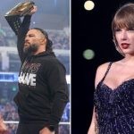 Roman Reigns, The Rock, and Taylor Swift