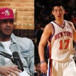 Former New York Knicks' Carmelo Anthony and Jeremy Lin