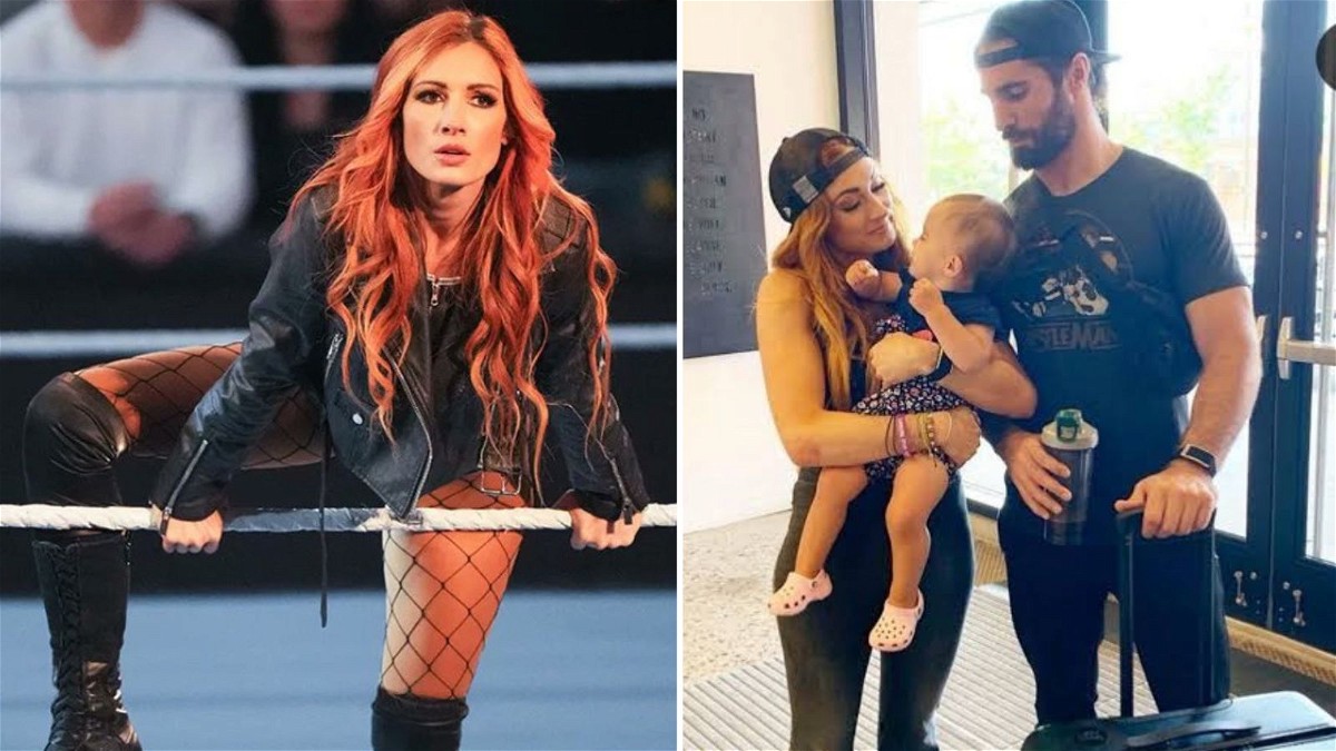 Becky Lynch with her family