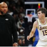 Los Angeles Lakers' Austin Reaves and former coach Darvin Ham