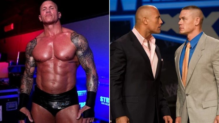 Randy Orton, The Rock and John Cena